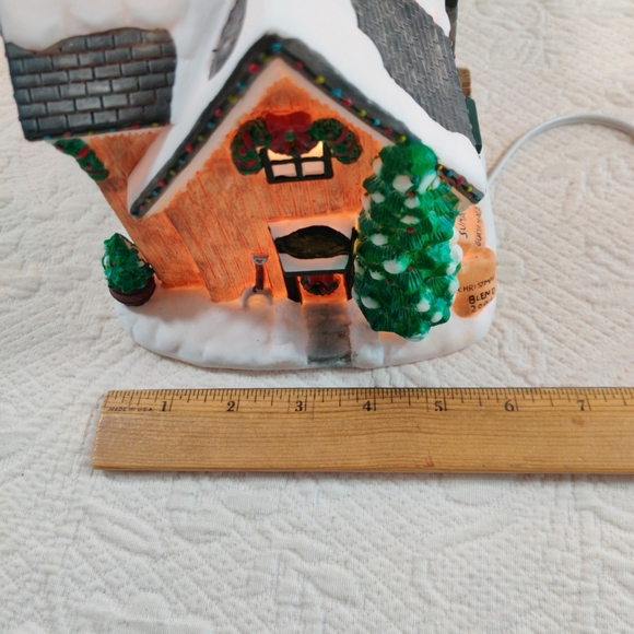 Starbucks Rare 2001 Christmas Sumatra Coffee Blend Lighted Santa House Vintage - Picture 14 of 16